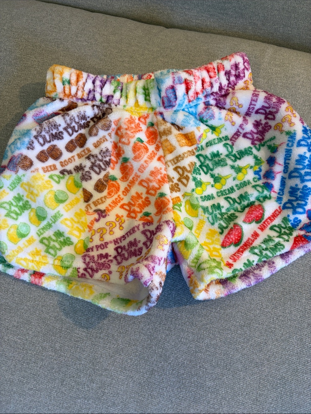 Rainbow Plush Graphic Kids Shorts - Multicolor